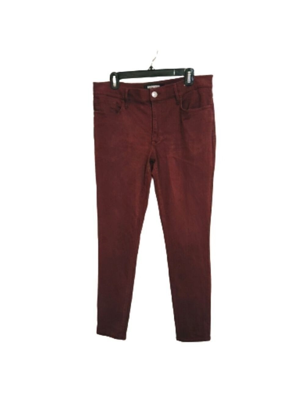 Express Burgundy Slim Cropped Legging Pants Size 10